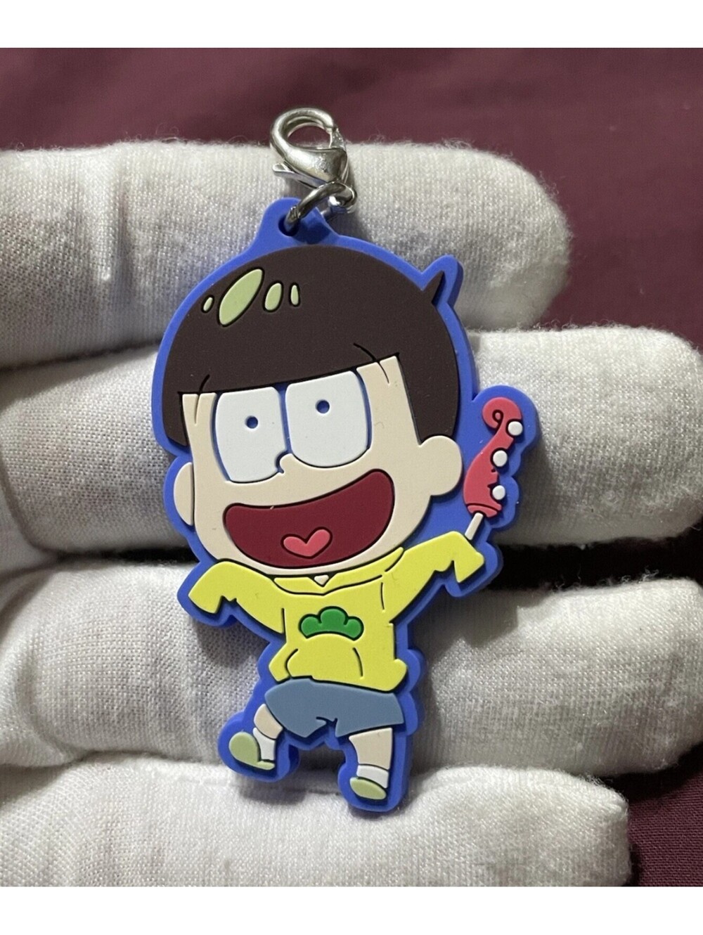 jyushimatsu Rubber Keychain Strap Osomatsu Japan 16'
